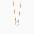 Rose gold diamond luster necklace