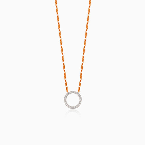 Rose gold diamond luster necklace