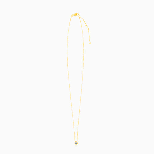 Yellow Gold Bezel-Set Diamond Necklace