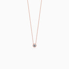 Rose Gold Bezel Diamond Necklace