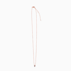 Rose Gold Diamond Solitaire Necklace