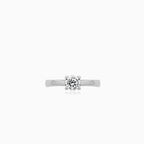 White Gold Round Solitaire Engagement Ring