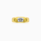 Yellow Gold Emerald Cut Signet Ring