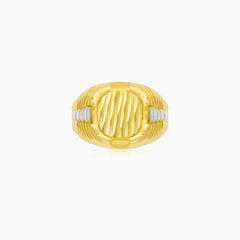 Two-Tone Gold Signet Ring