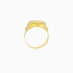 Two-Tone Gold Signet Ring
