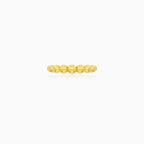 Yellow Gold Beaded Band Ring
