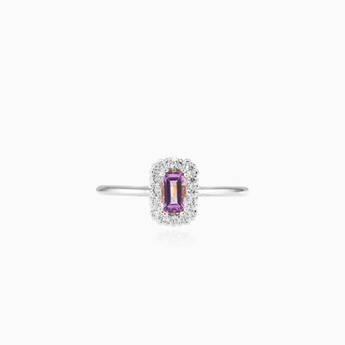 Royal amethyst and zirconia women’s ring