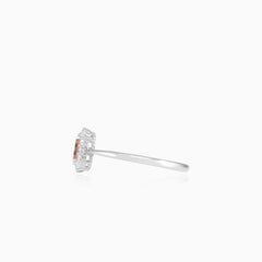Royal amethyst and zirconia women ring