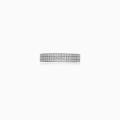 White Gold Pavé Zirconia Band Ring