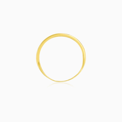 White and Yellow Gold Pavé Zirconia Band Ring