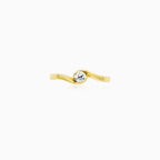 Refined Yellow Gold Zircon Ring