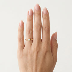 Refined Yellow Gold Zircon Ring