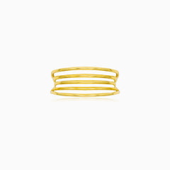 Minimalist Yellow Gold Multi-Band Ring
