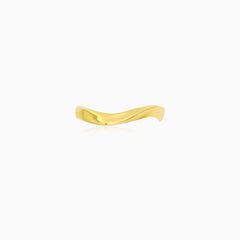Yellow Gold Wave Band Ring