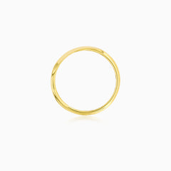 Yellow Gold Wave Band Ring