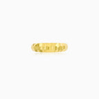 Faceted Yellow Gold Classic Ring