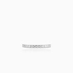Shiny zirconia row ring for women