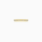 Yellow Gold Pavé Zirconia Band Ring