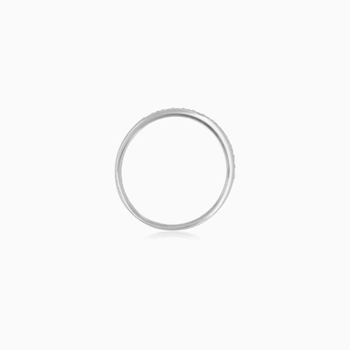 White Gold Channel Set Zircon Ring