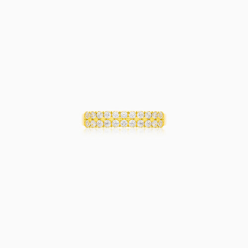 Yellow Gold Zircon Band Ring
