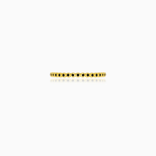 Black Onyx Gold Eternity Ring