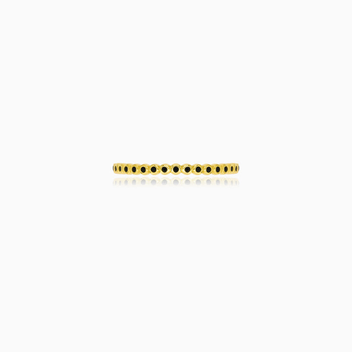 Black Onyx Gold Eternity Ring
