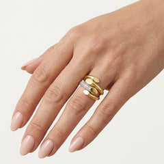 Modern Sculptural Zircon Statement Ring