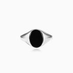 Classic black onyx ring for men