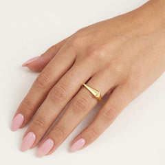 Modern Sculptural Yellow Gold Ring