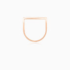 Minimal rose gold women band ring