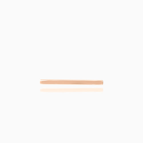 Minimal rose gold women band ring