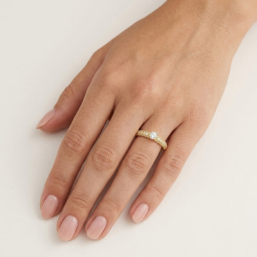 Radiant Yellow Gold Solitaire Ring