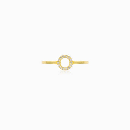 Golden Circle Zirconia Ring