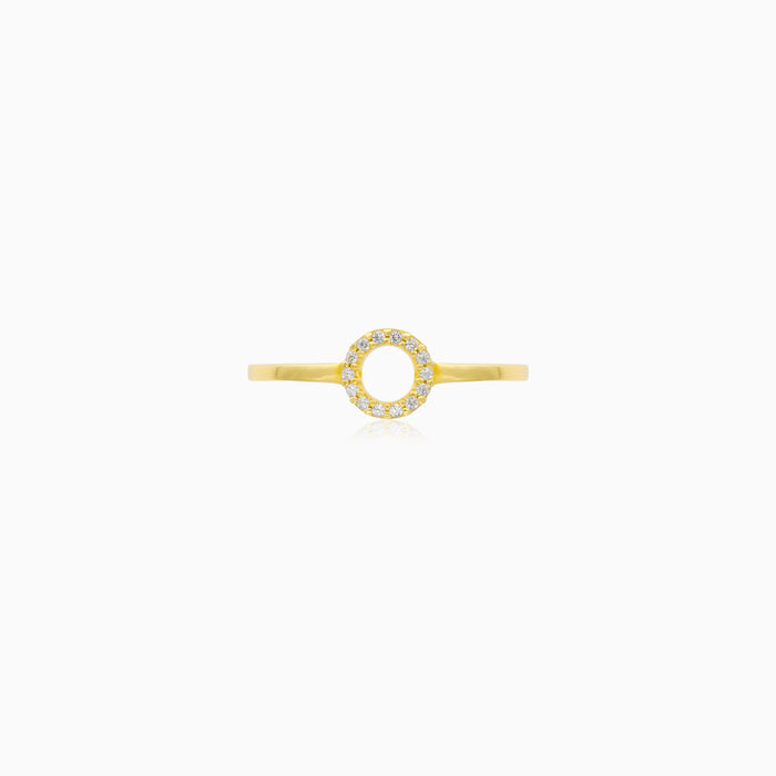 Golden Circle Zirconia Ring