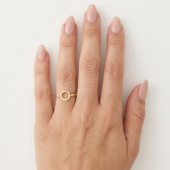 Golden Circle Zirconia Ring