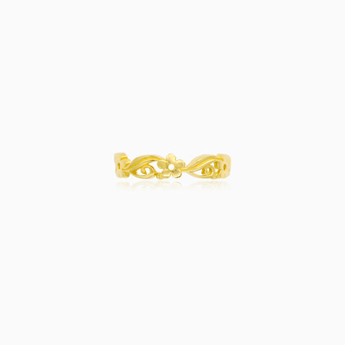 Delicate Floral Gold Ring