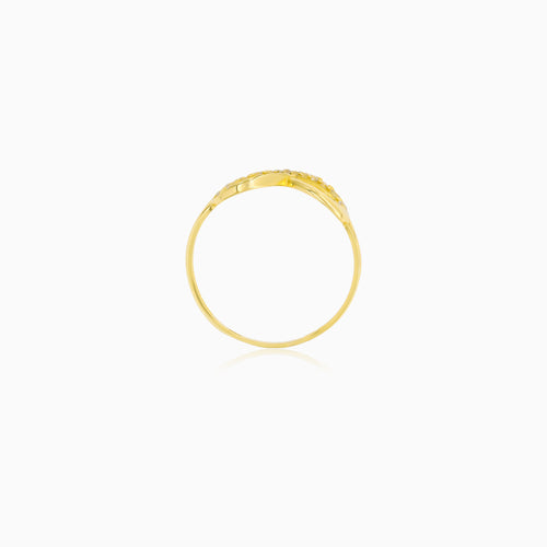 Golden Infinity Zirconia Ring