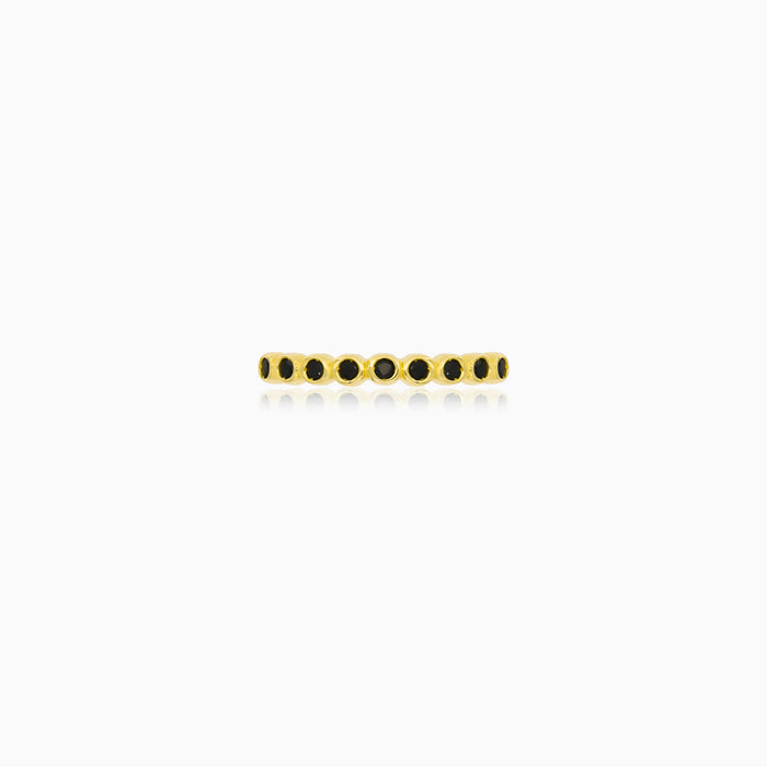 Black Onyx Gold Eternity Ring