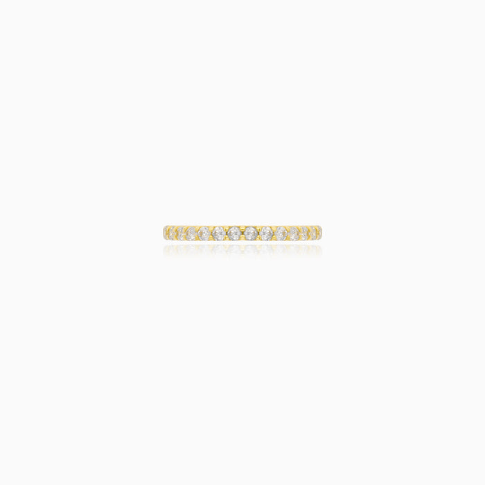 Yellow Gold Eternity Zirconia Ring