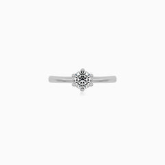 Classic White Gold Solitaire Engagement Ring