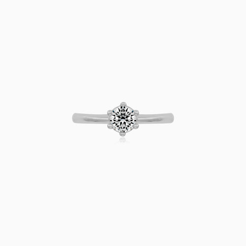 Classic White Gold Solitaire Engagement Ring