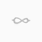 White Gold Infinity Ring With Cubic Zirconia