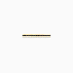 Yellow Gold Black Onyx Pavé Band