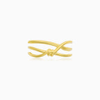 Yellow Gold Intertwined Knot Ring