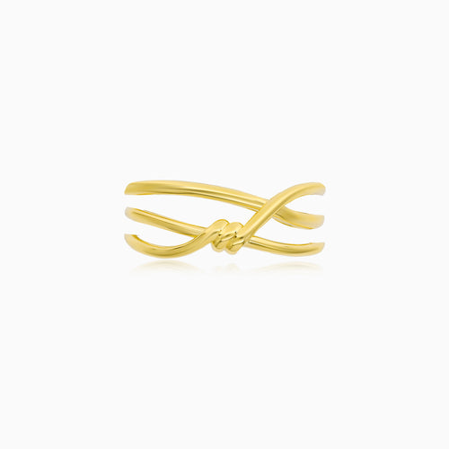 Yellow Gold Intertwined Knot Ring