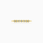 Yellow Gold Seven Zircon Ring