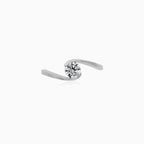 White Gold Embrace Cubic Zirconia Ring
