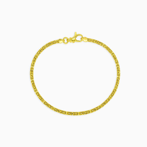 Gold Byzantine Link Chain Bracelet