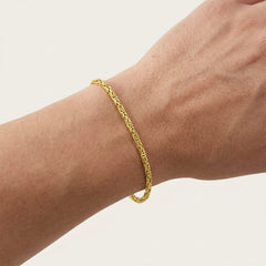 Gold Byzantine Link Chain Bracelet