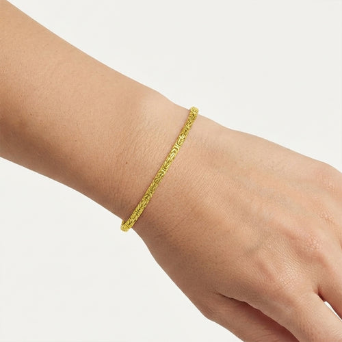 Gold Byzantine Link Chain Bracelet